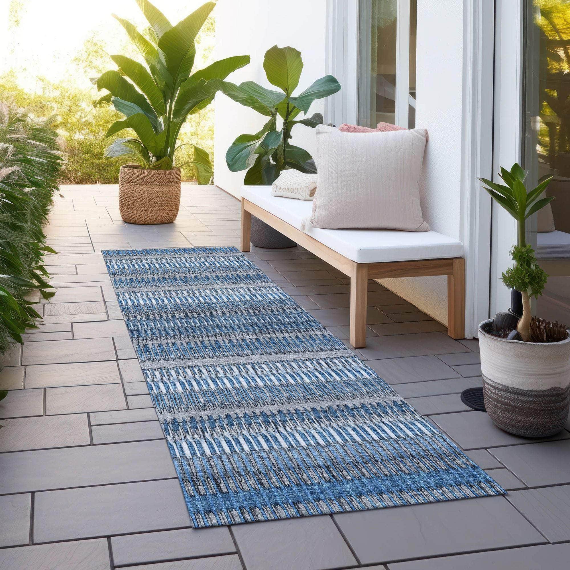 Machine Made ACN589 Blue  Rugs 