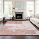 Machine Made ACN624 Blush Pink Rugs 