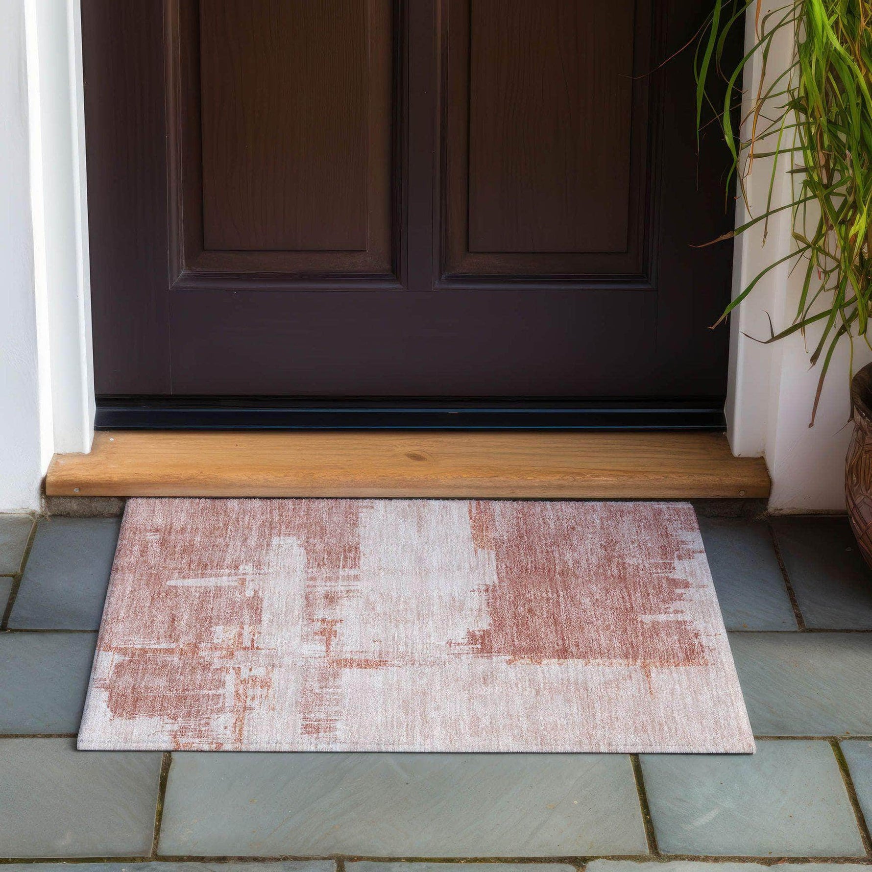 Machine Made ACN624 Blush Pink Rugs 