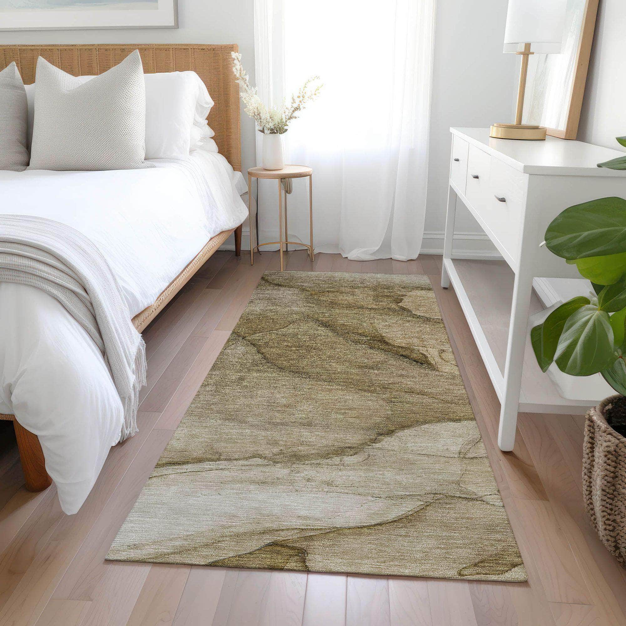 Machine Made ACN607 Brown  Rugs 