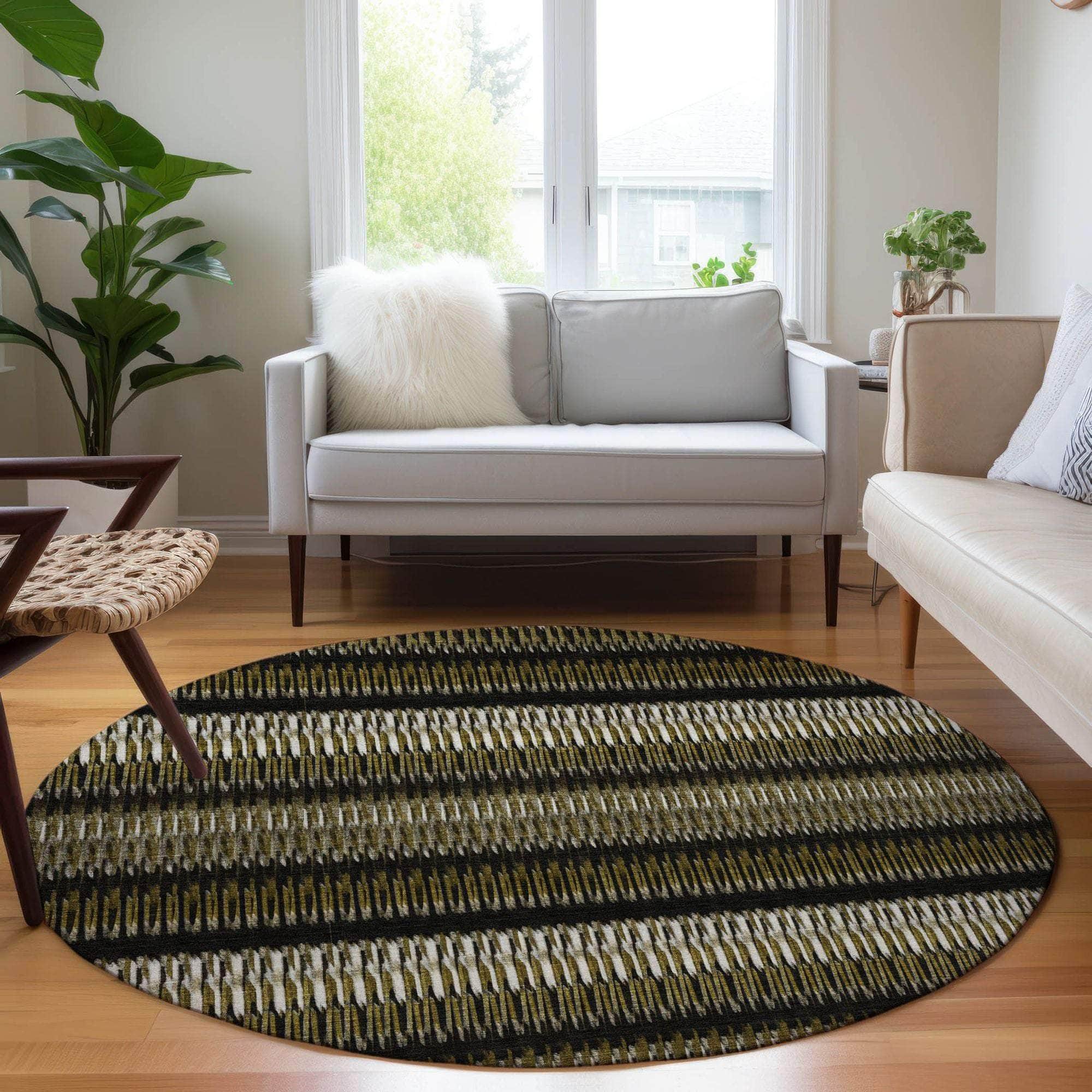Machine Made ACN589 Brown  Rugs 