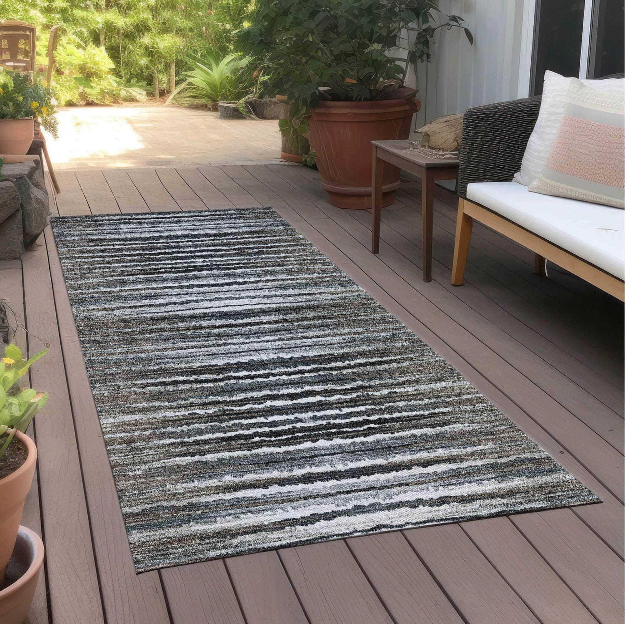 Machine Made ACN604 Brown  Rugs 