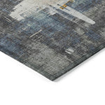 Machine Made ACN624 Charcoal Gray Rugs 