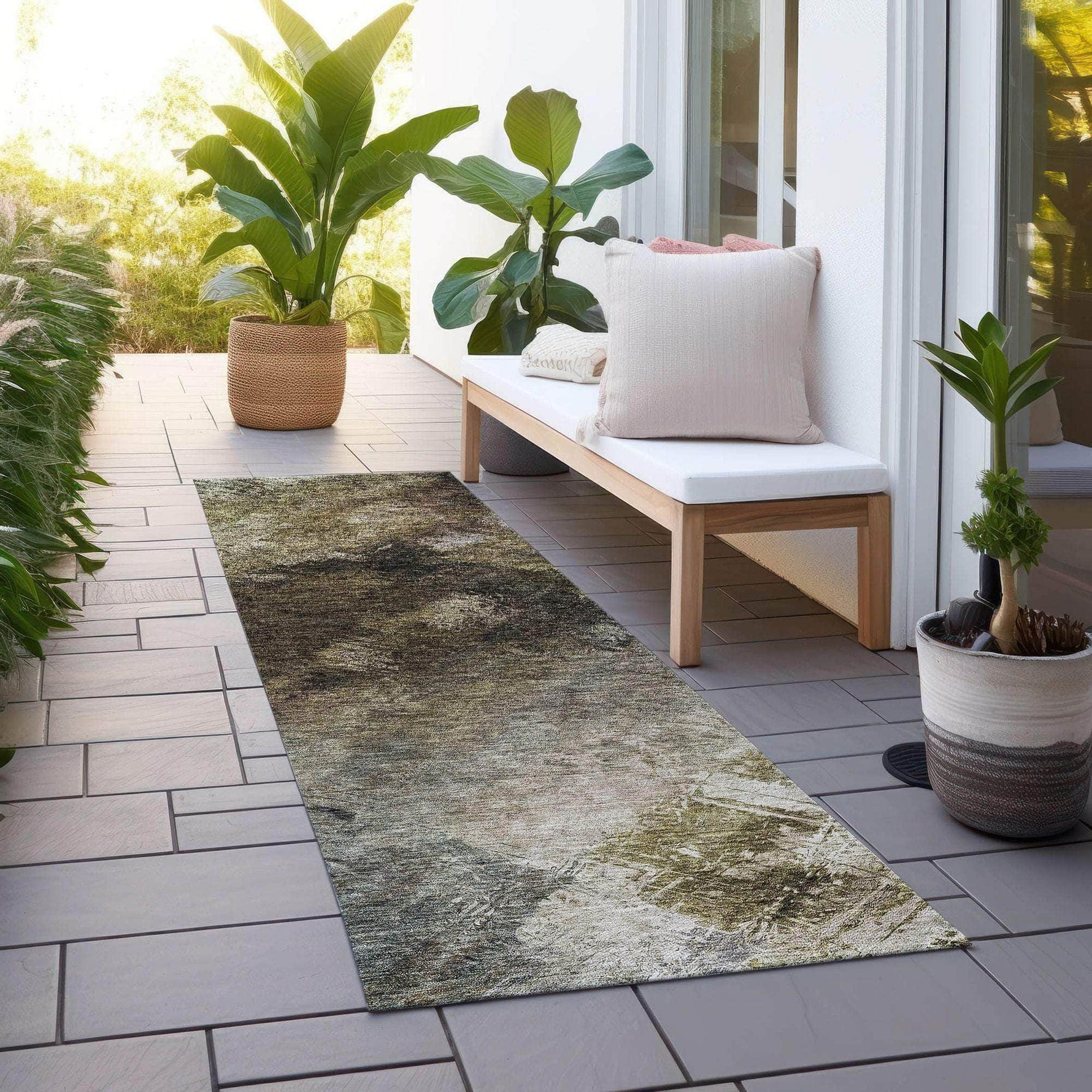 Machine Made ACN590 Chocolate Brown Rugs 