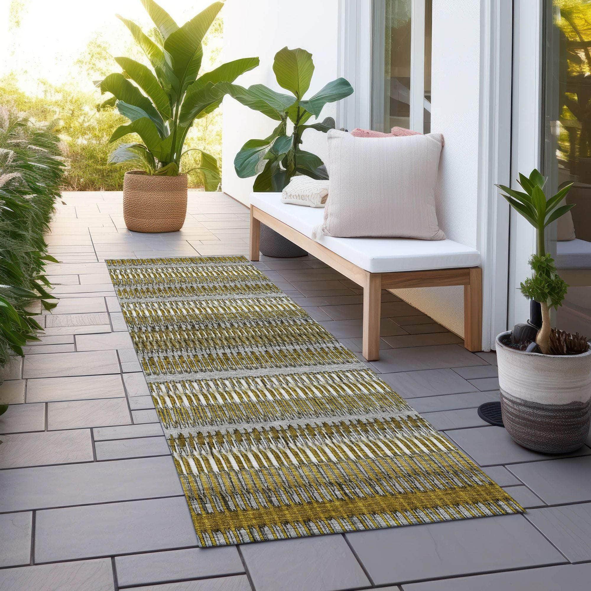 Machine Made ACN589 Coffee Brown Rugs 