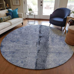 Machine Made ACN605 Denim Blue Rugs 
