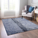 Machine Made ACN605 Denim Blue Rugs 