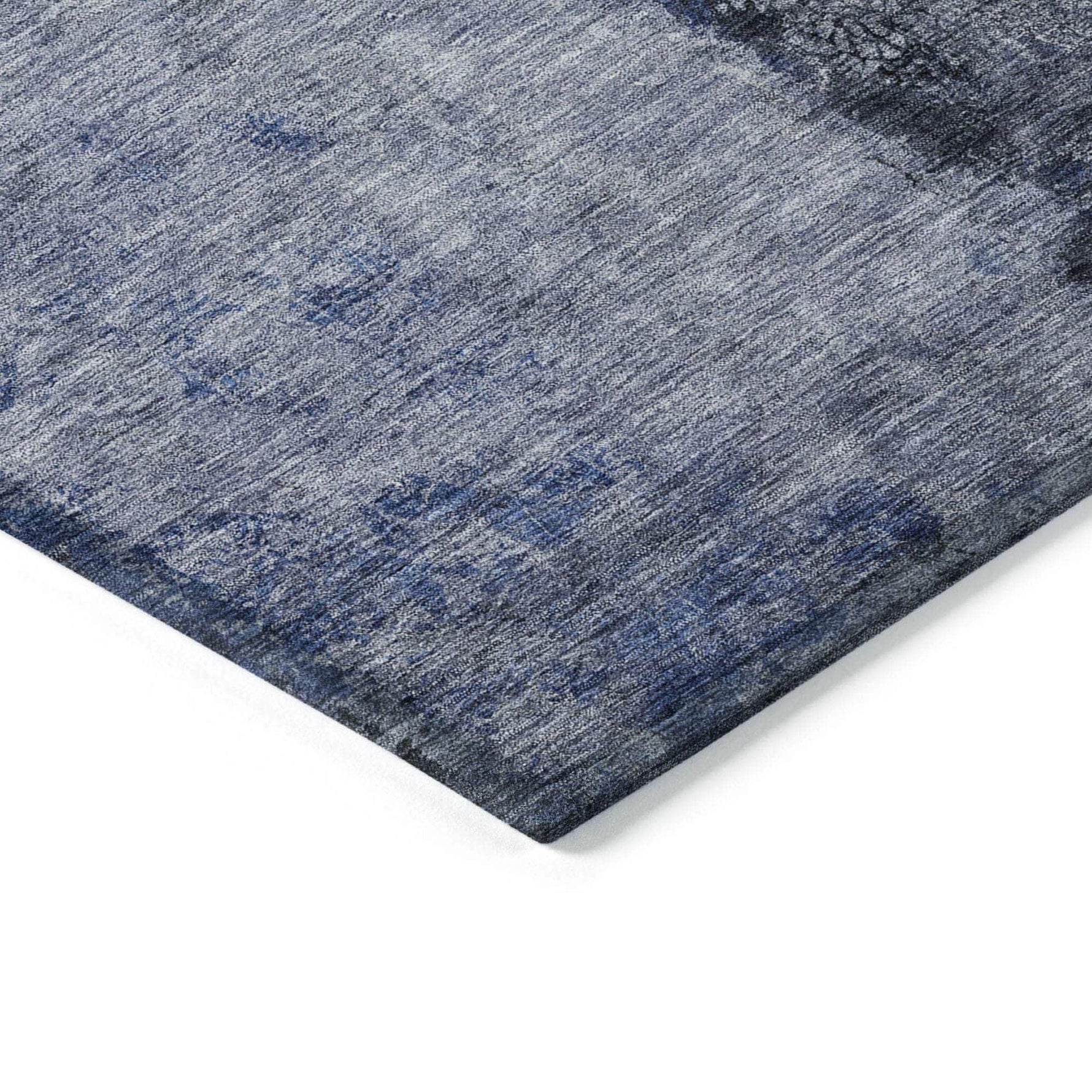 Machine Made ACN605 Denim Blue Rugs 