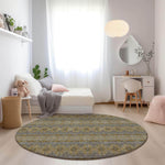 Machine Made ACN615 Gold  Rugs 