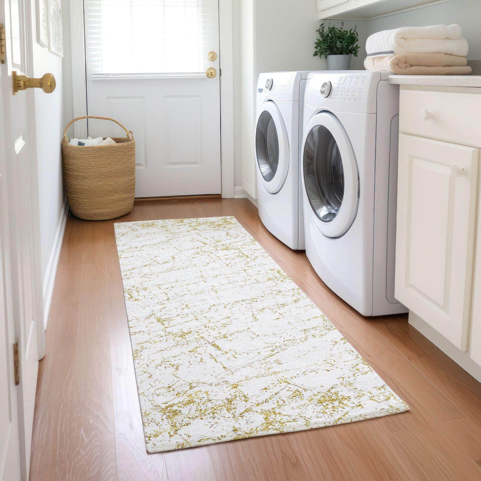 Machine Made ACN606 Gold  Rugs 