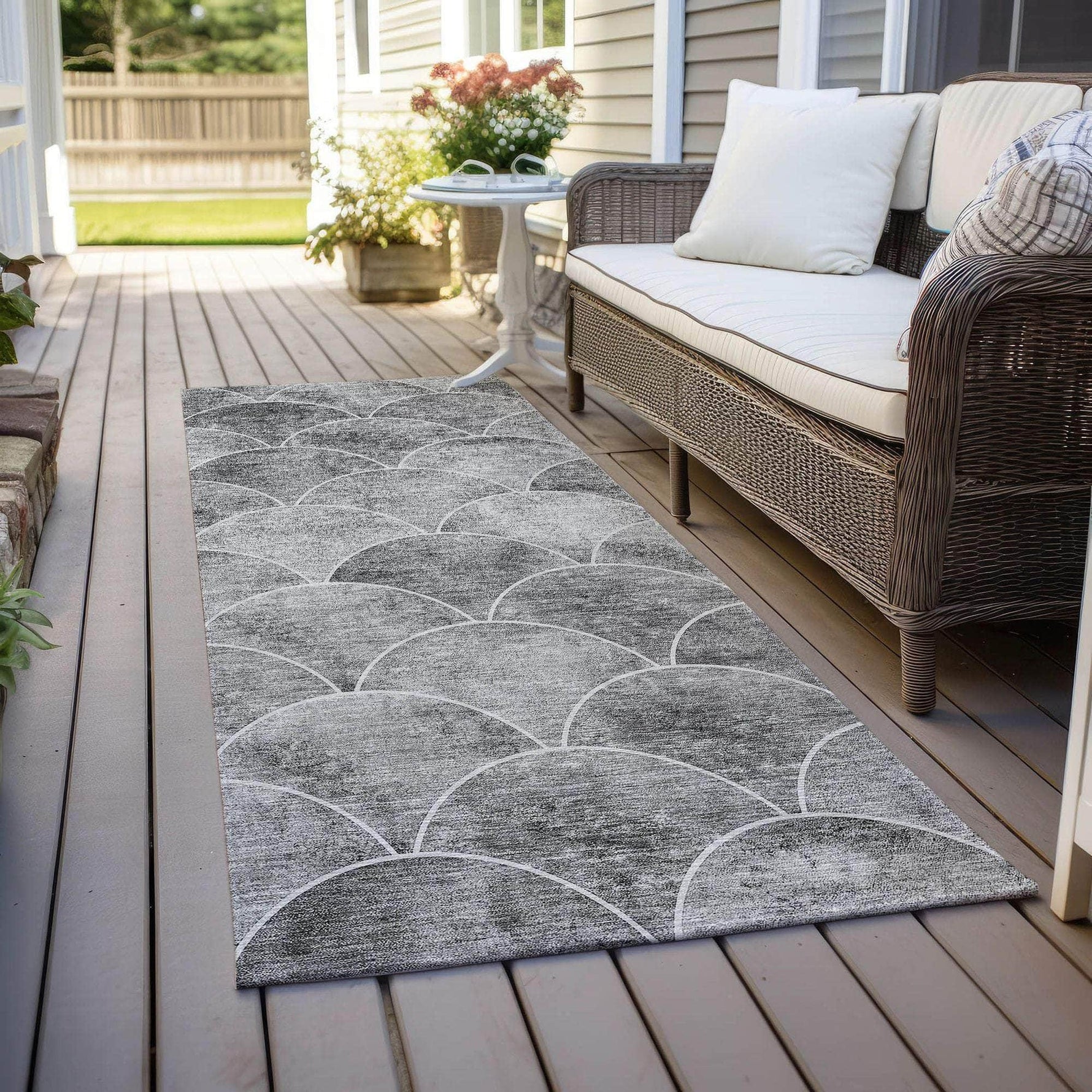 Machine Made ACN594 Gray  Rugs 