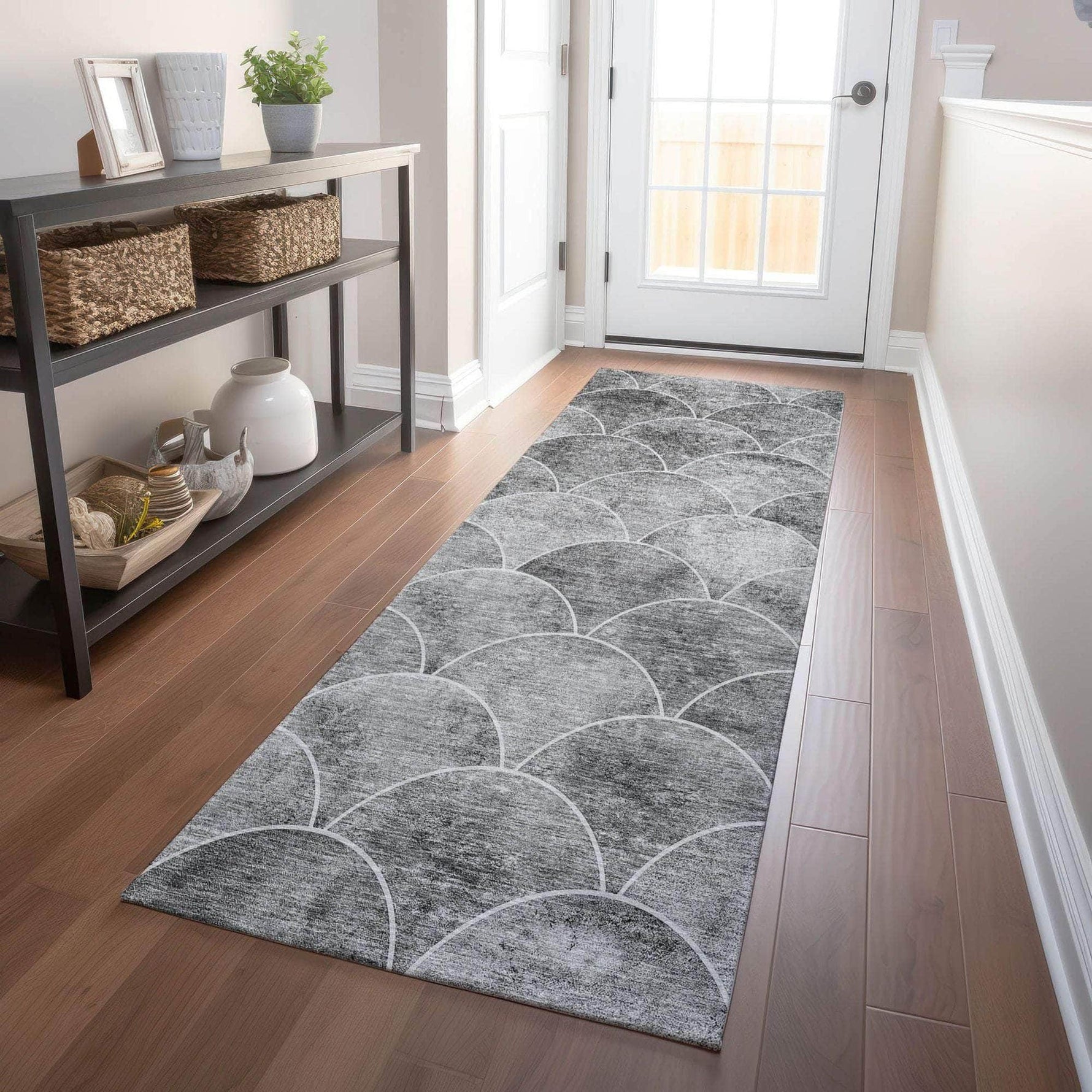 Machine Made ACN594 Gray  Rugs 
