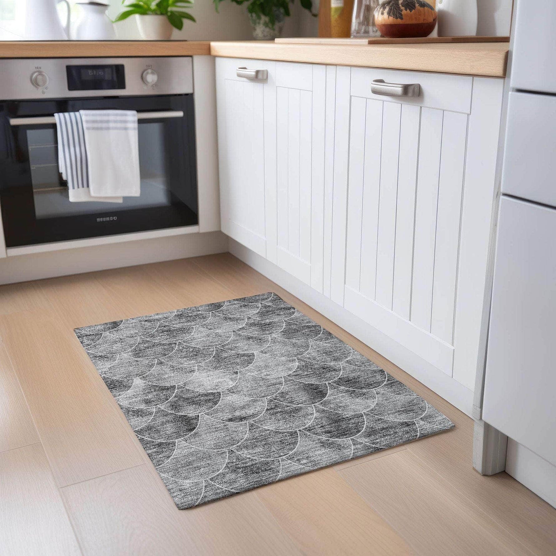 Machine Made ACN594 Gray  Rugs 