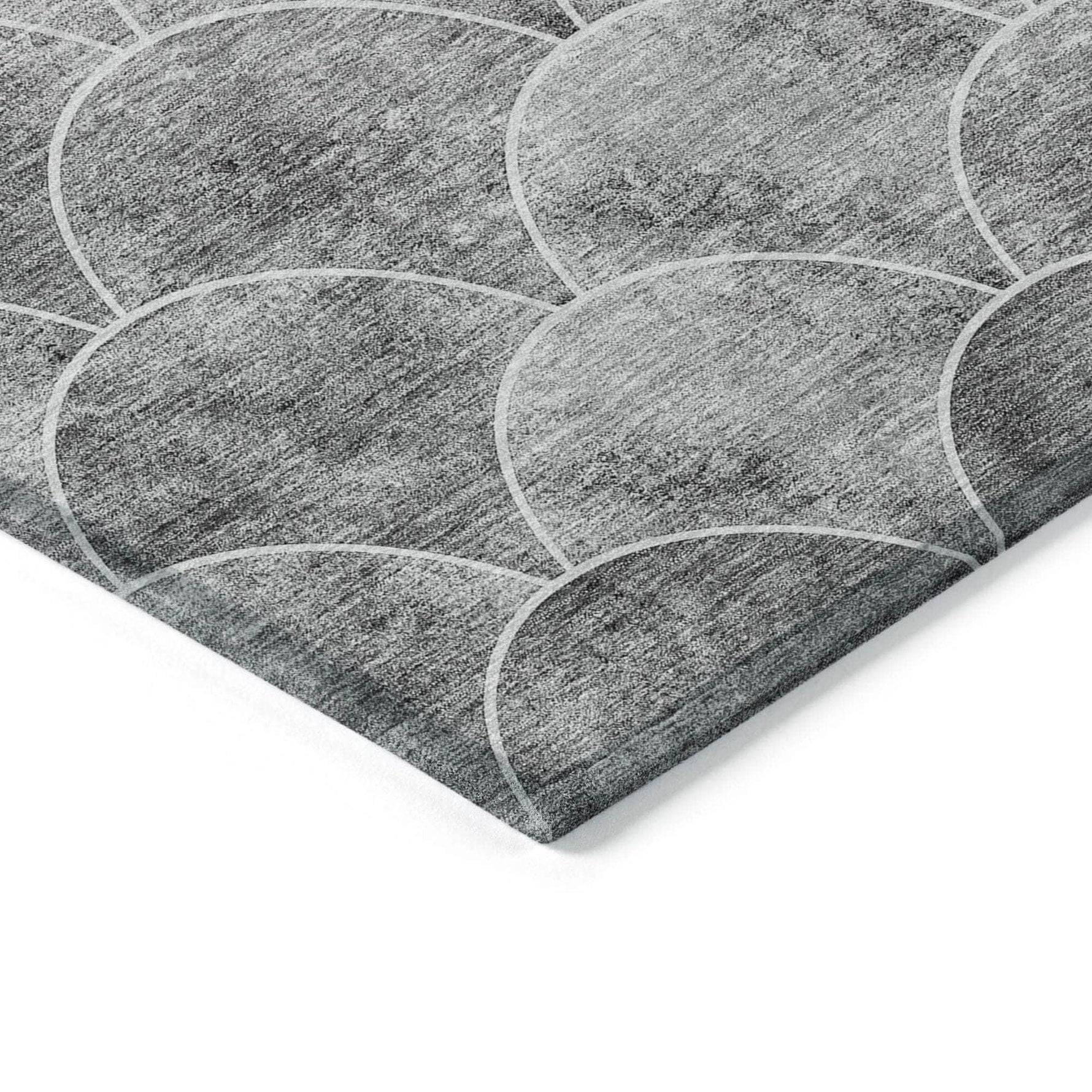 Machine Made ACN594 Gray  Rugs 