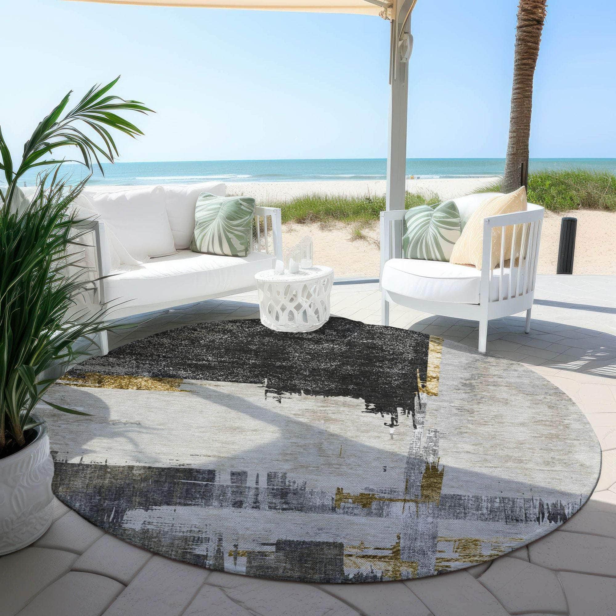 Machine Made ACN624 Gray  Rugs 