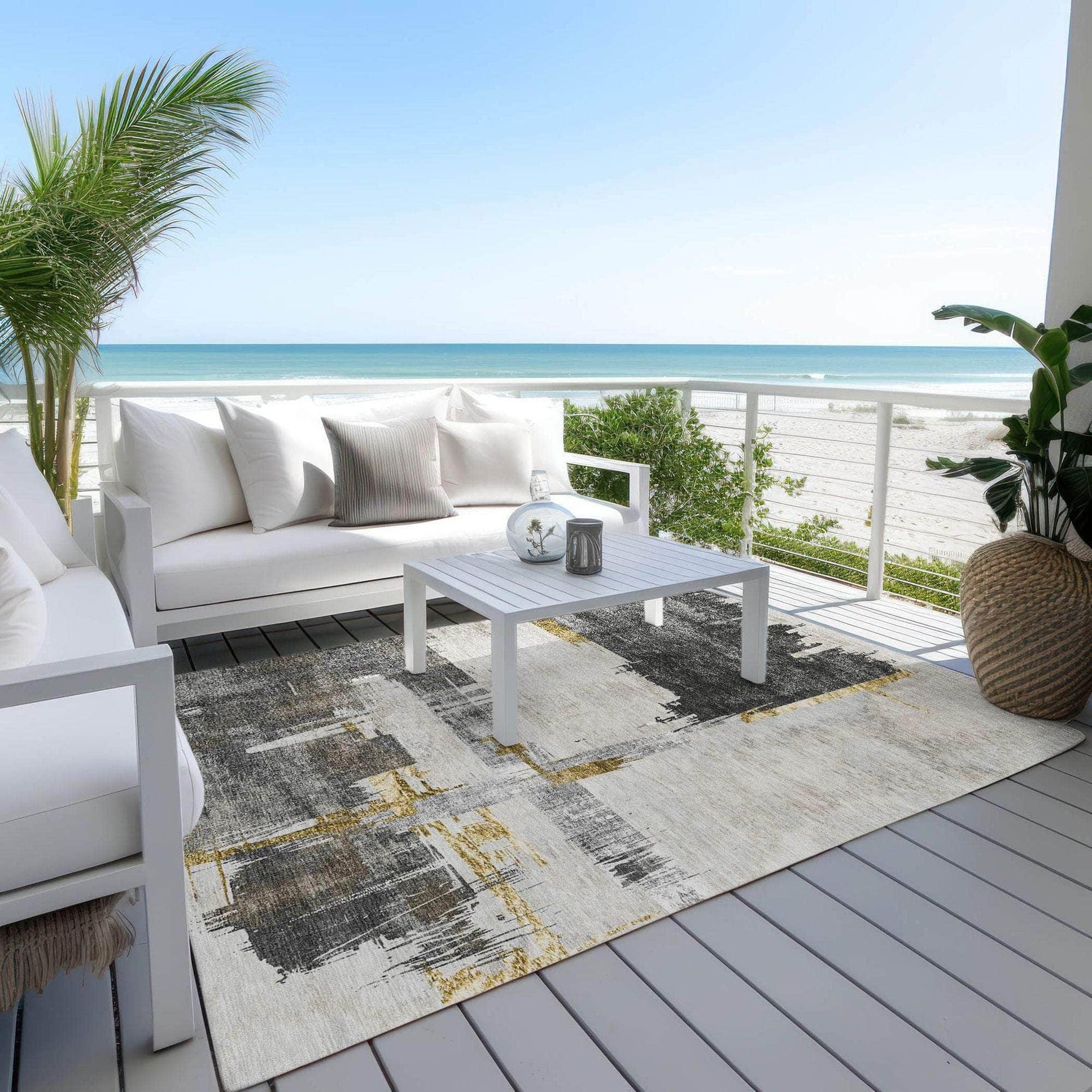 Machine Made ACN624 Gray  Rugs 