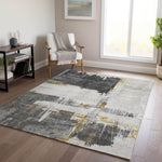 Machine Made ACN624 Gray  Rugs 