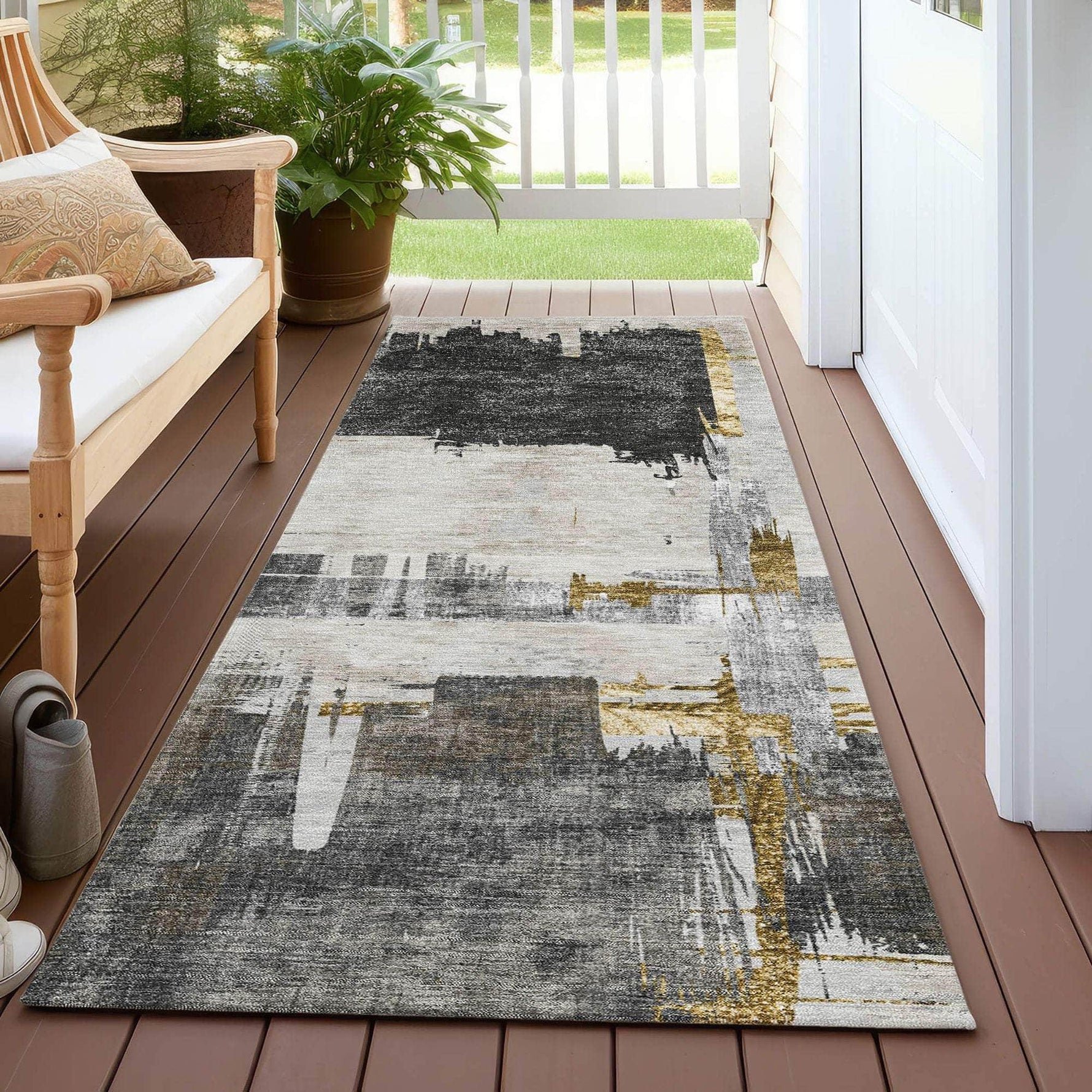Machine Made ACN624 Gray  Rugs 