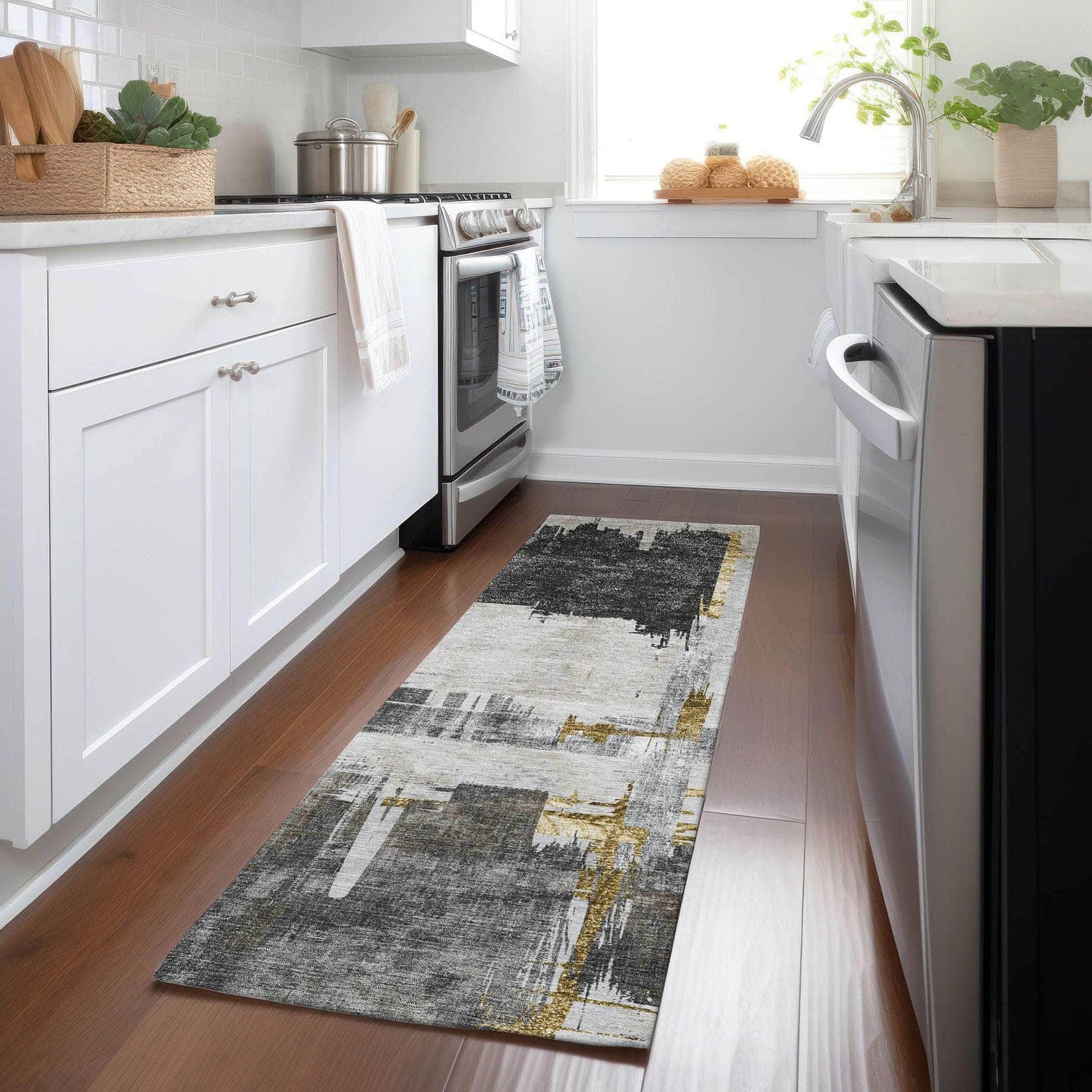 Machine Made ACN624 Gray  Rugs 