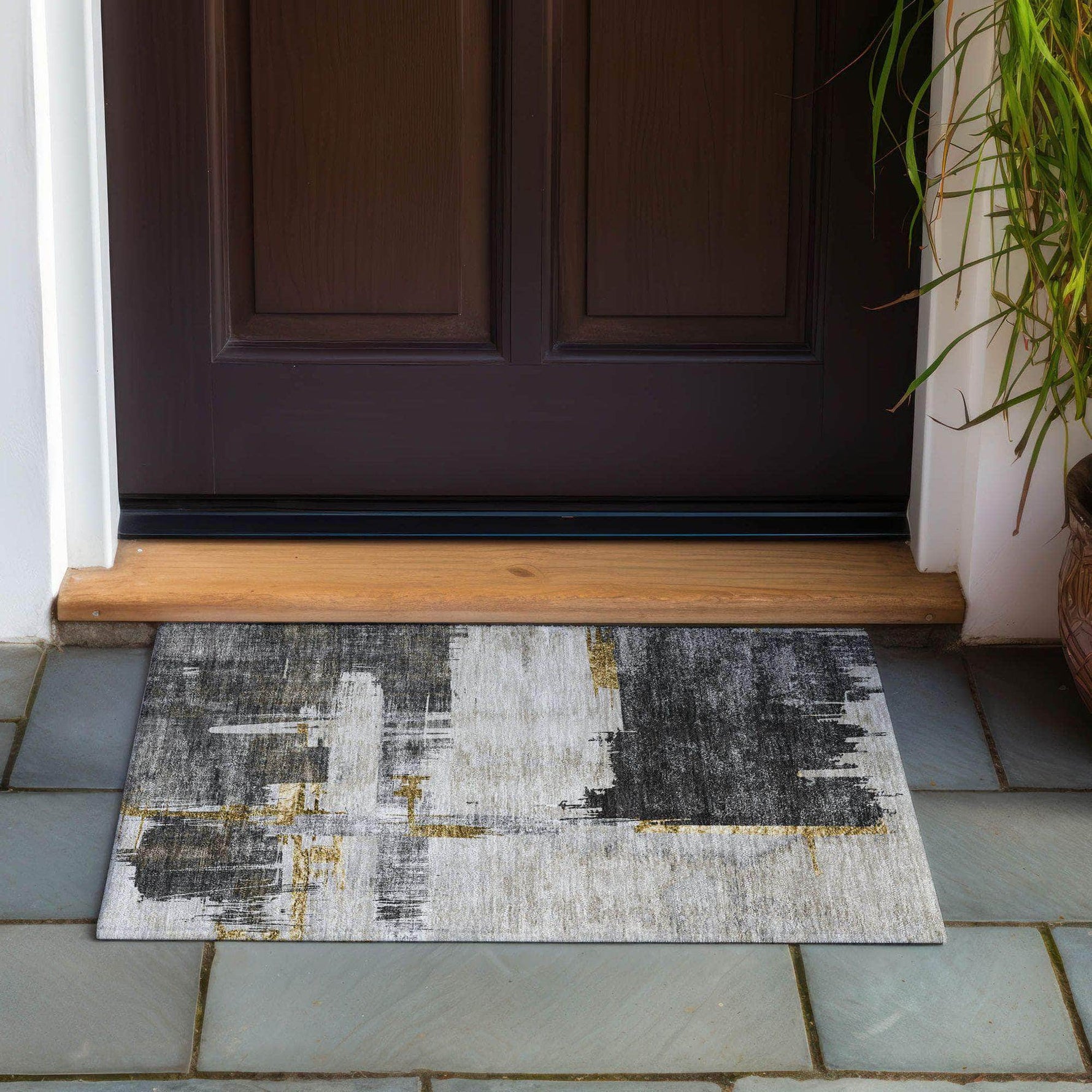 Machine Made ACN624 Gray  Rugs 