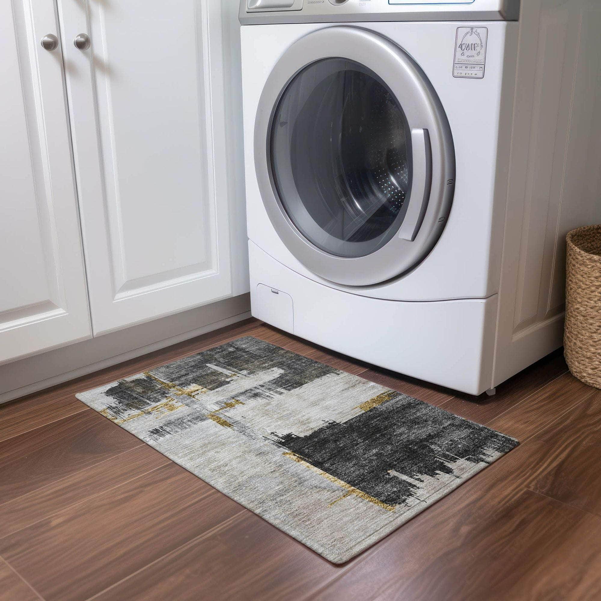 Machine Made ACN624 Gray  Rugs 