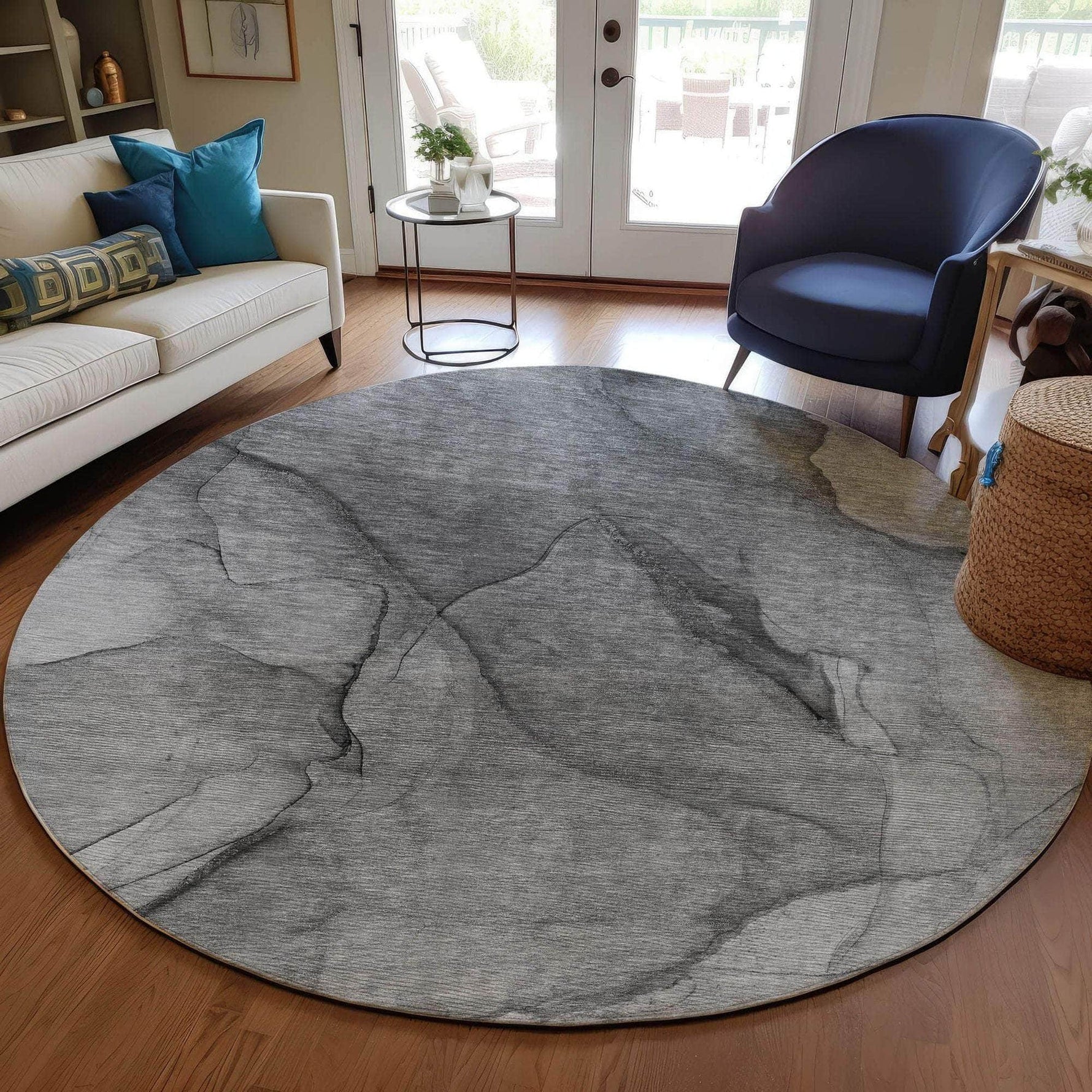 Machine Made ACN607 Gray  Rugs 