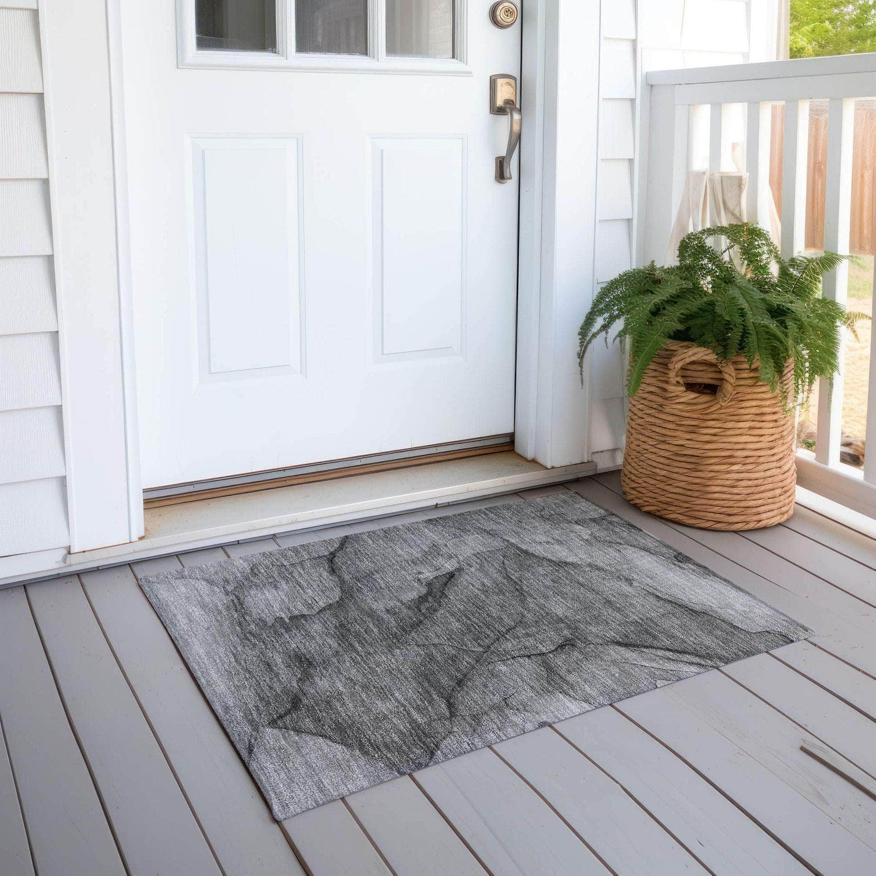 Machine Made ACN607 Gray  Rugs 