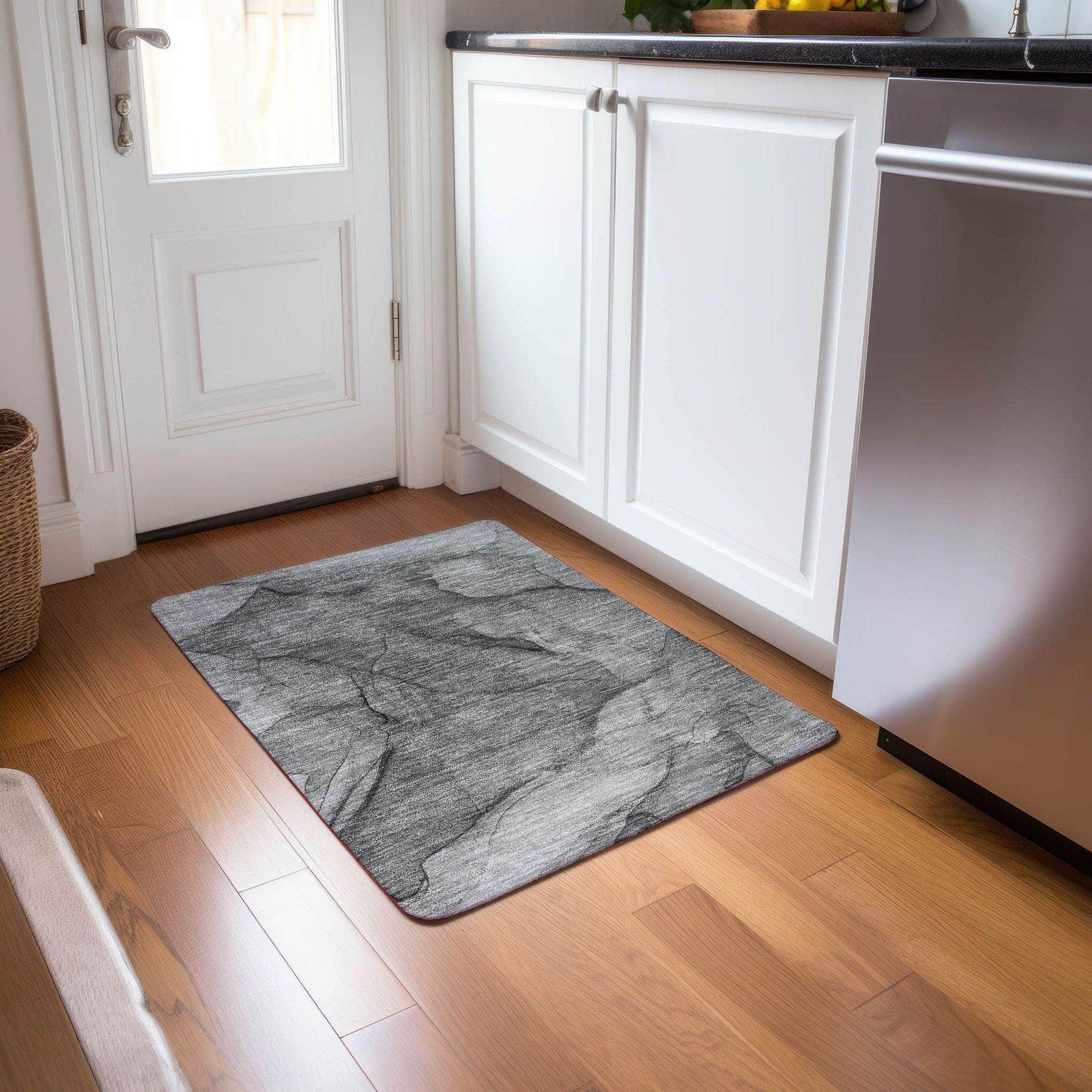 Machine Made ACN607 Gray  Rugs 