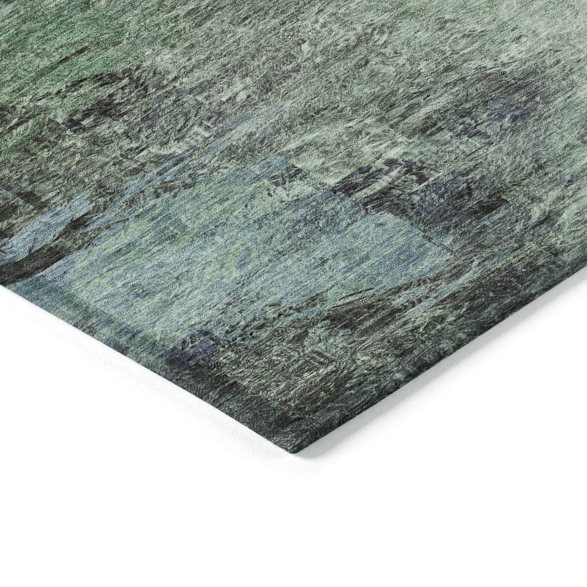 Machine Made ACN592 Green  Rugs 