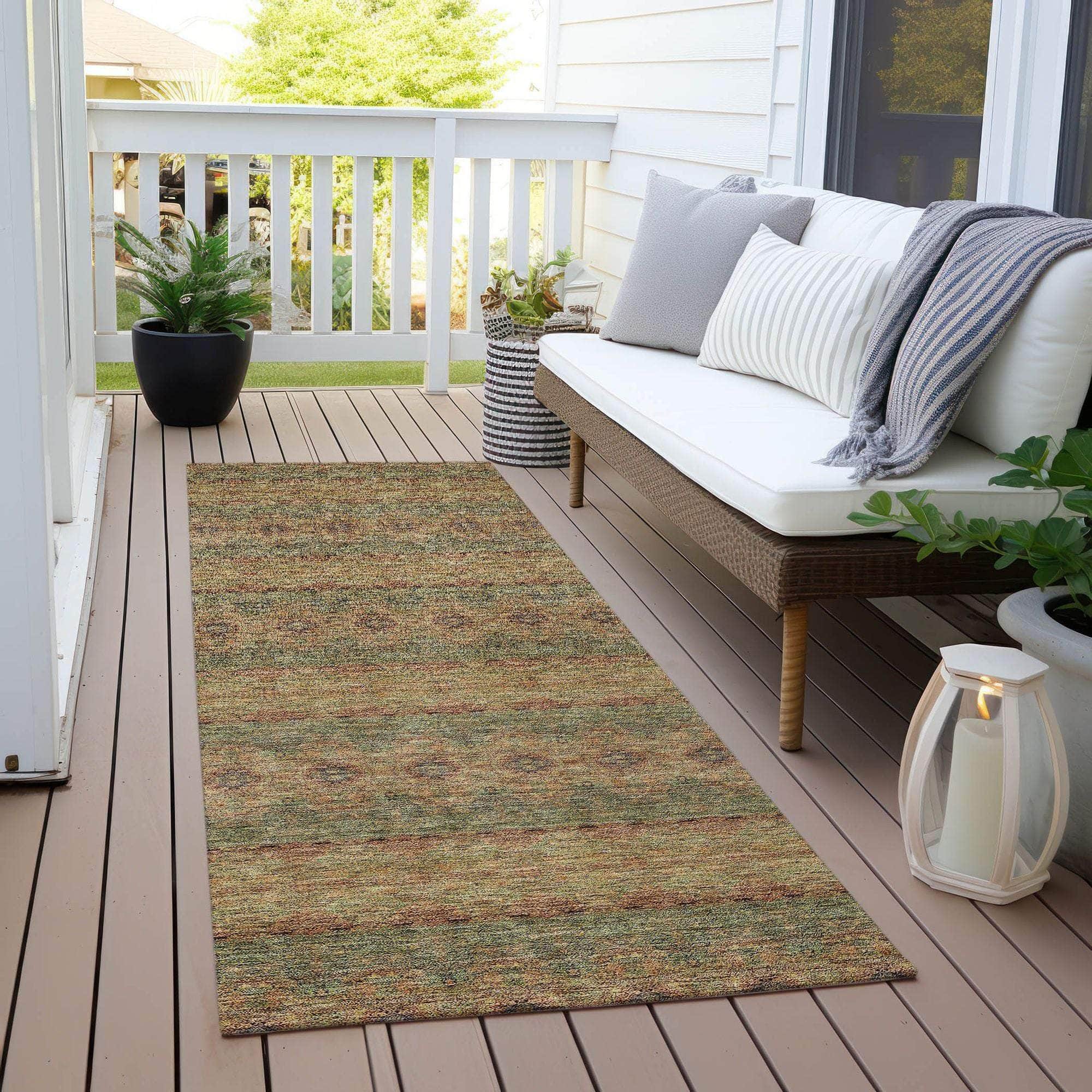 Machine Made ACN615 Green  Rugs 