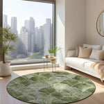 Machine Made ACN594 Green  Rugs 