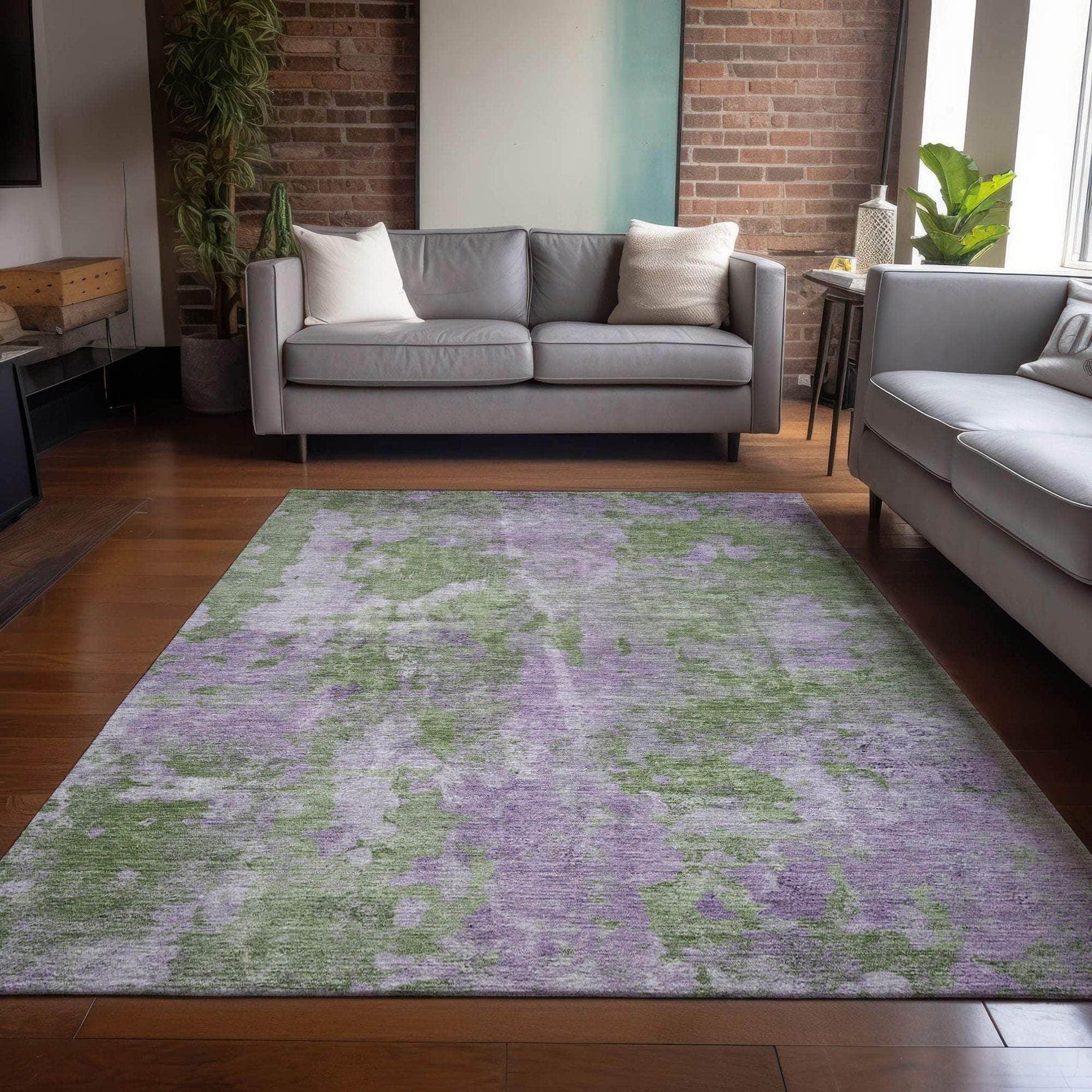 Machine Made ACN573 Green  Rugs 