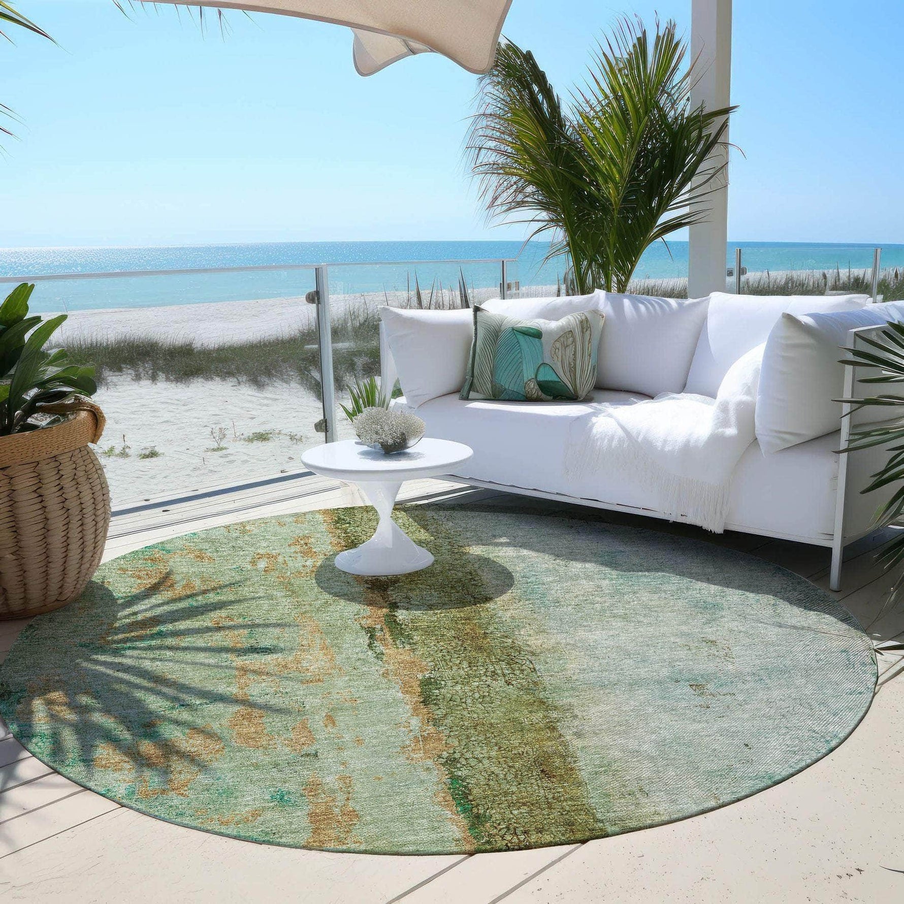 Machine Made ACN605 Green  Rugs 