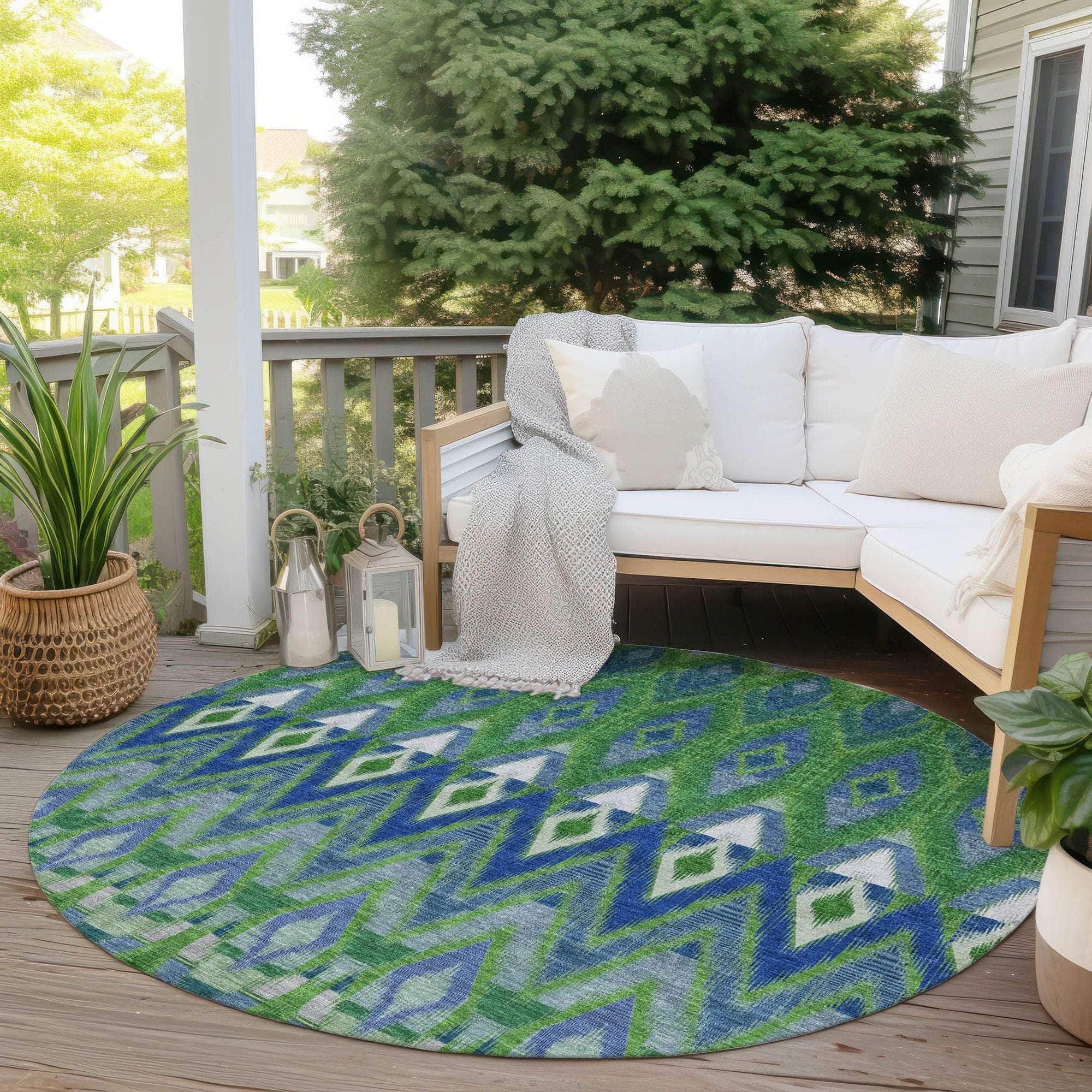 Machine Made ACN617 Green  Rugs 