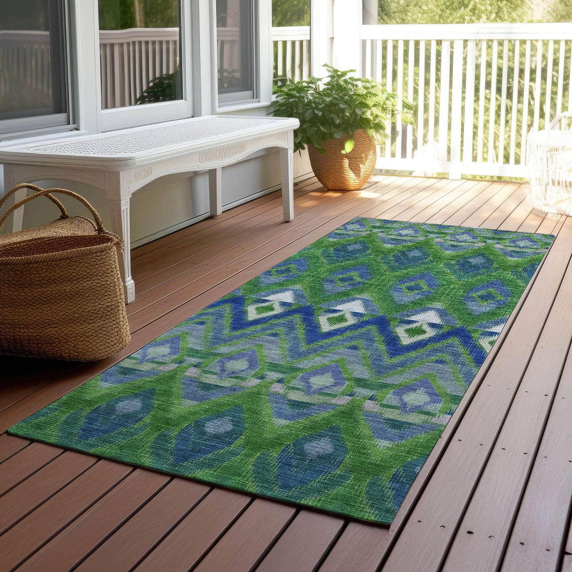Machine Made ACN617 Green  Rugs 