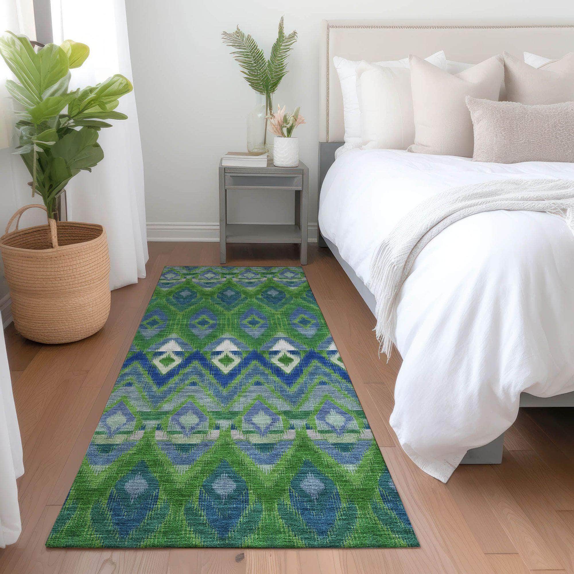 Machine Made ACN617 Green  Rugs 