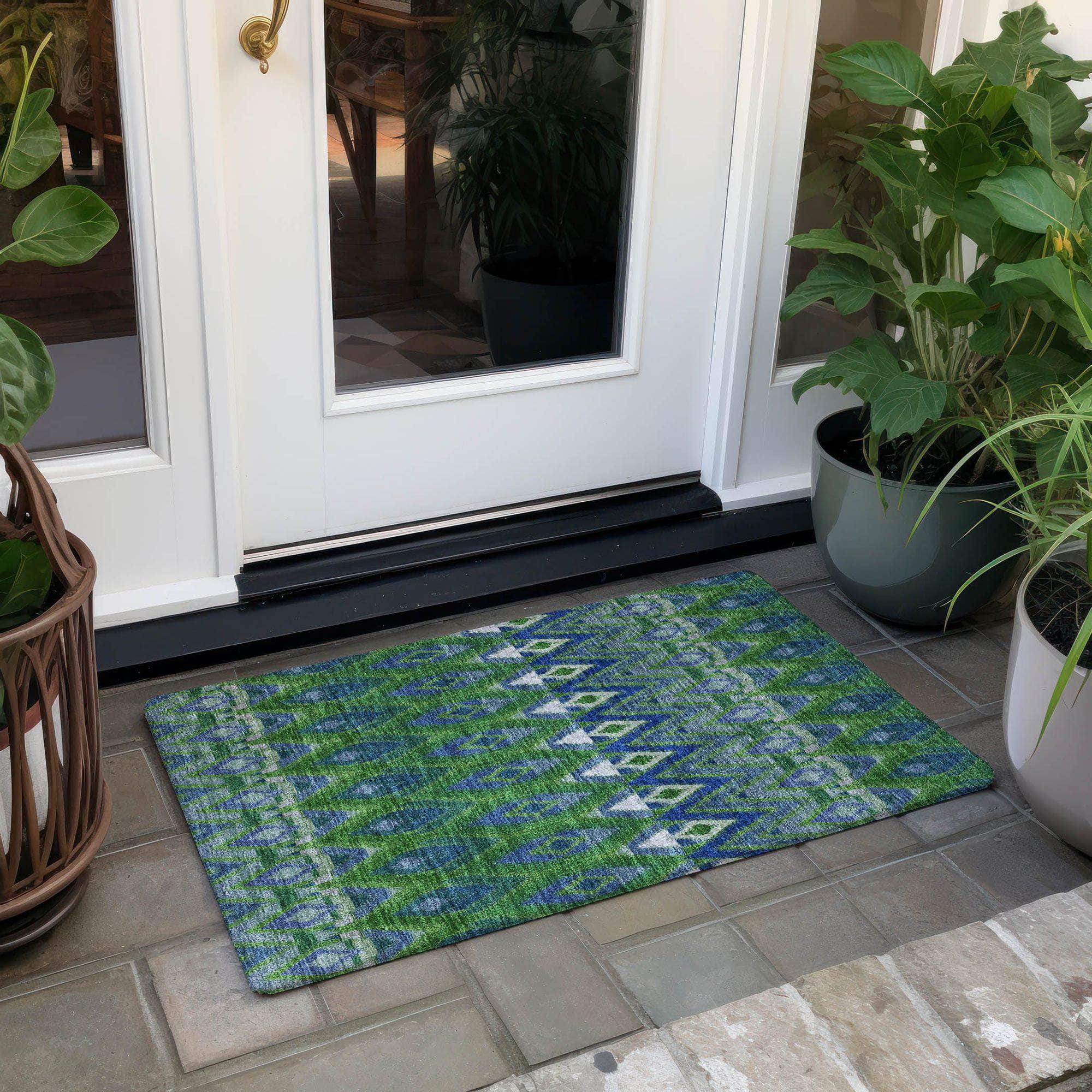 Machine Made ACN617 Green  Rugs 