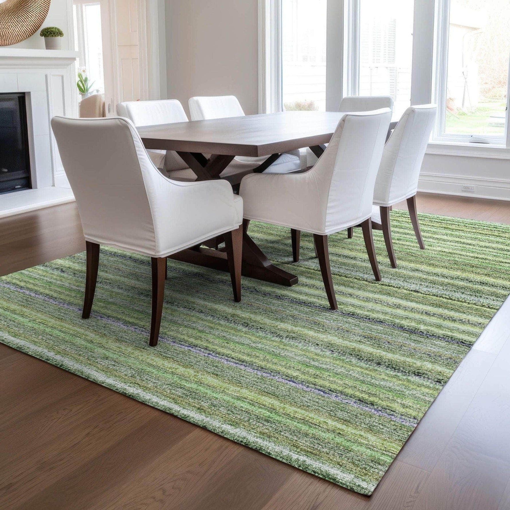 Machine Made ACN598 Green  Rugs 