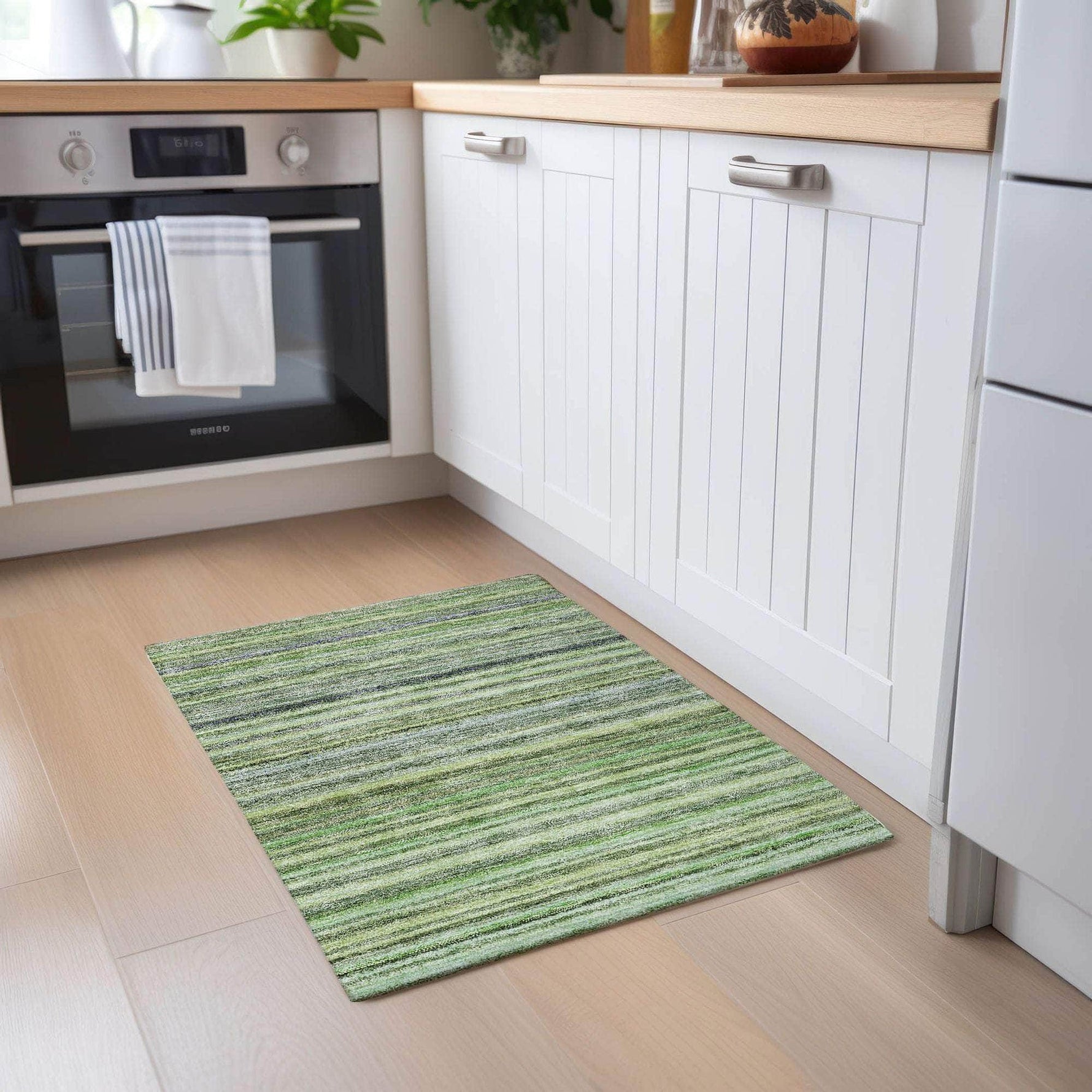 Machine Made ACN598 Green  Rugs 