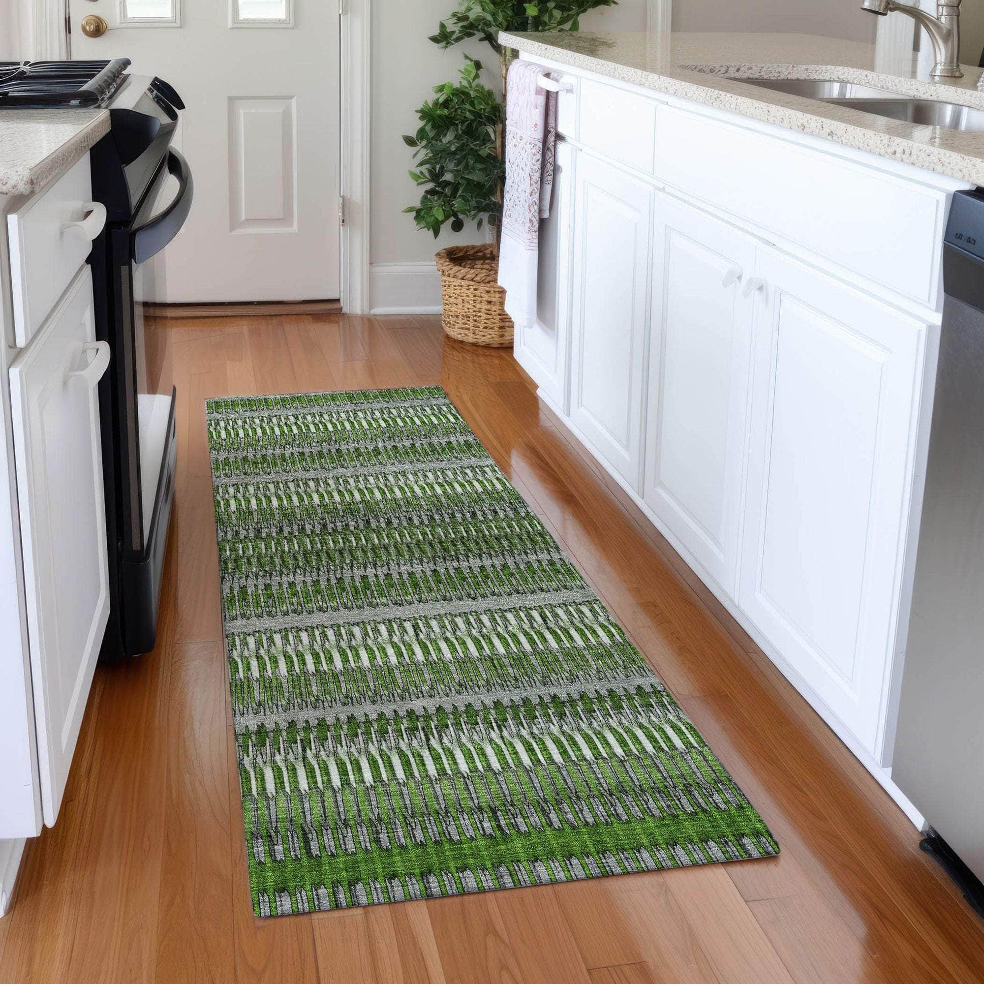 Machine Made ACN589 Green  Rugs 