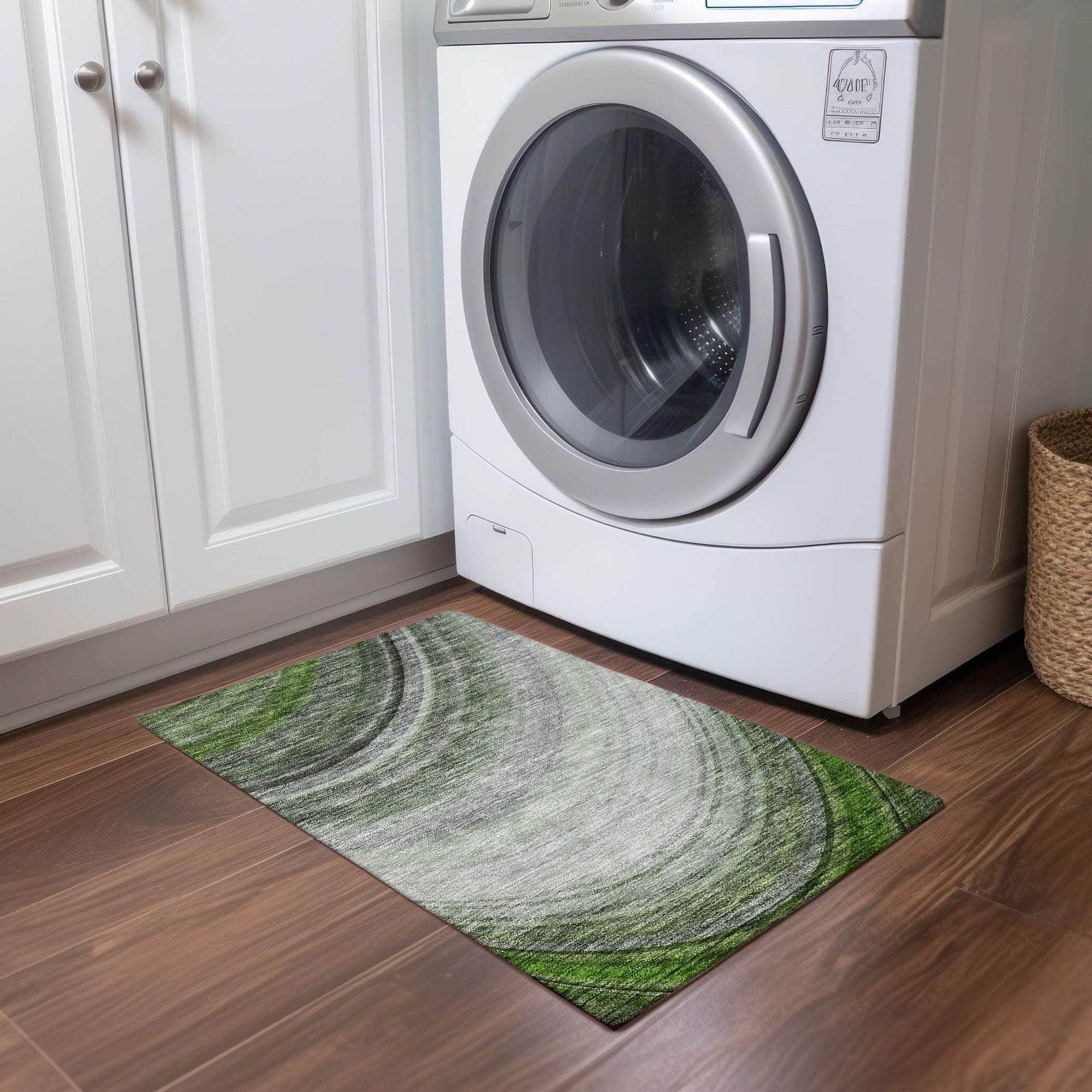 Machine Made ACN584 Green  Rugs 