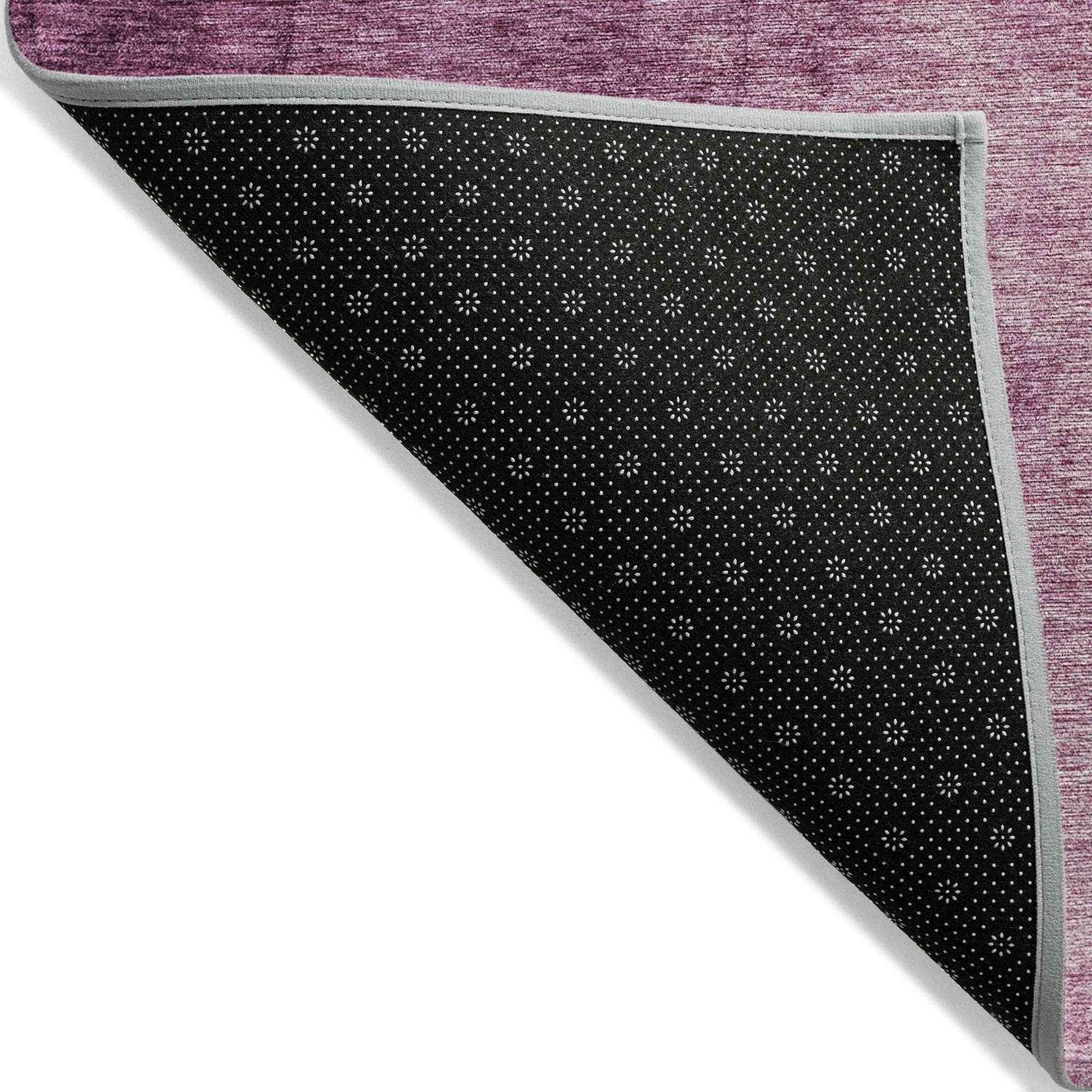 Machine Made ACN625 Merlot Red Rugs 
