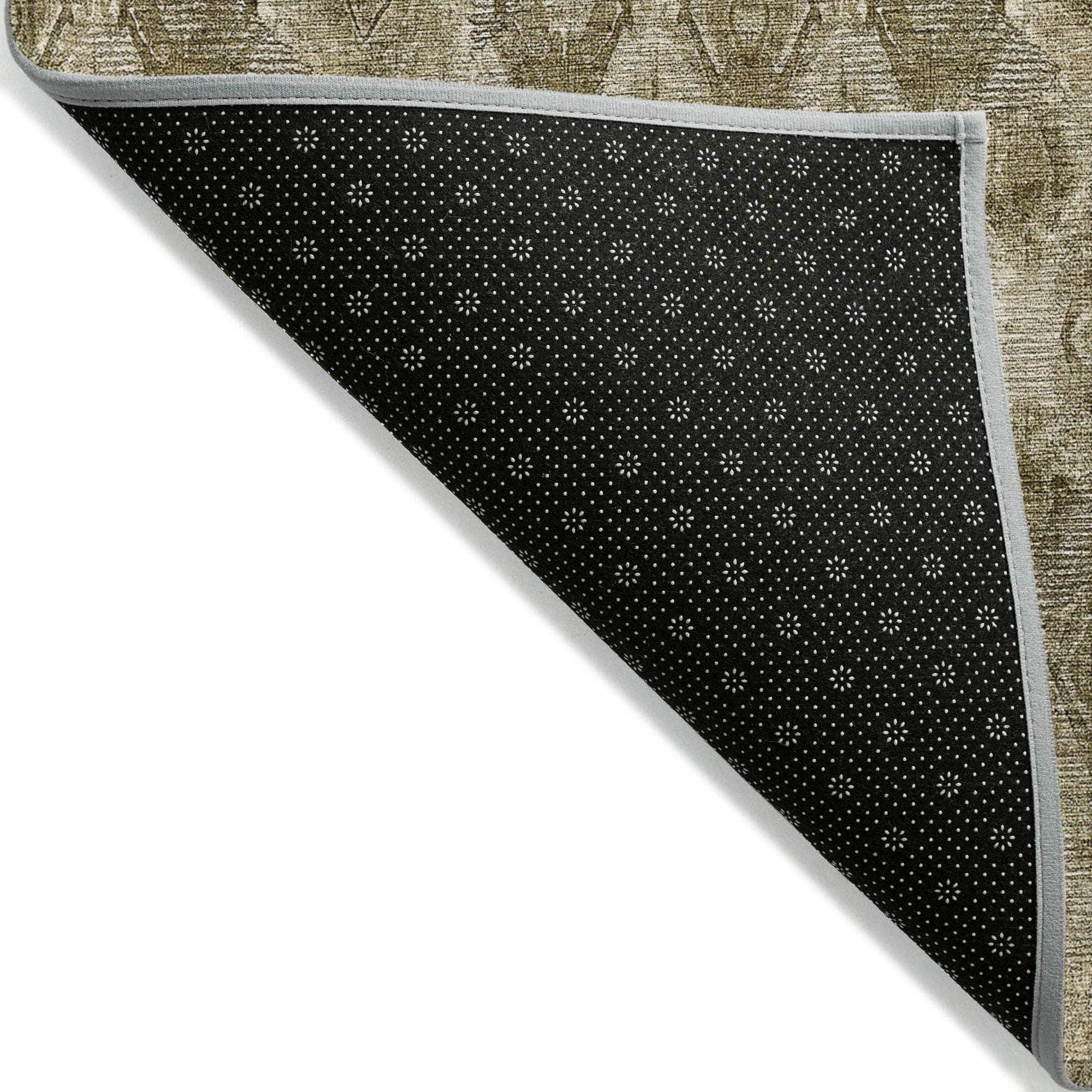 Machine Made ACN622 Mocha Brown Rugs 