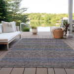 Machine Made ACN615 Purple  Rugs 