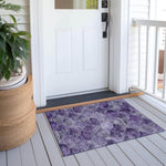 Machine Made ACN594 Purple  Rugs 