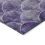 Machine Made ACN594 Purple  Rugs 