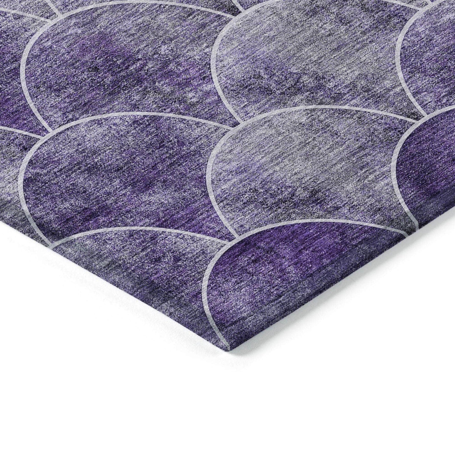 Machine Made ACN594 Purple  Rugs 