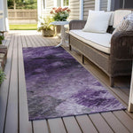 Machine Made ACN590 Purple  Rugs 