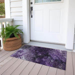 Machine Made ACN590 Purple  Rugs 