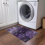Machine Made ACN590 Purple  Rugs 